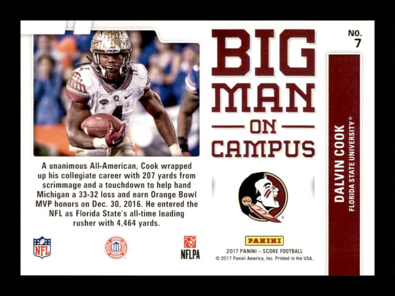 Load image into Gallery viewer, 2017 Score Big Man on Campus Dalvin Cook #7 Florida State Seminoles Image 2
