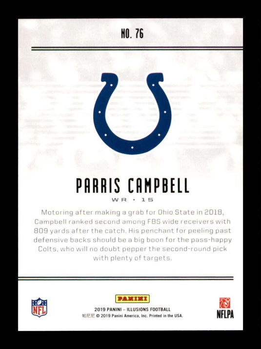 2019 Panini Illusions Parris Campbell