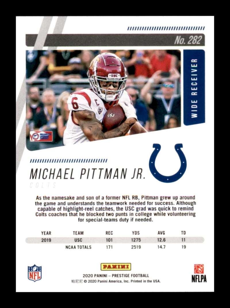 Load image into Gallery viewer, 2020 Panini Prestige Michael Pittman Jr. #282 Rookie RC Indianapolis Colts Image 2
