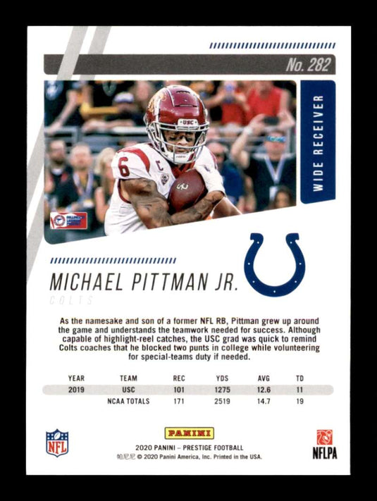 2020 Panini Prestige Michael Pittman Jr. 