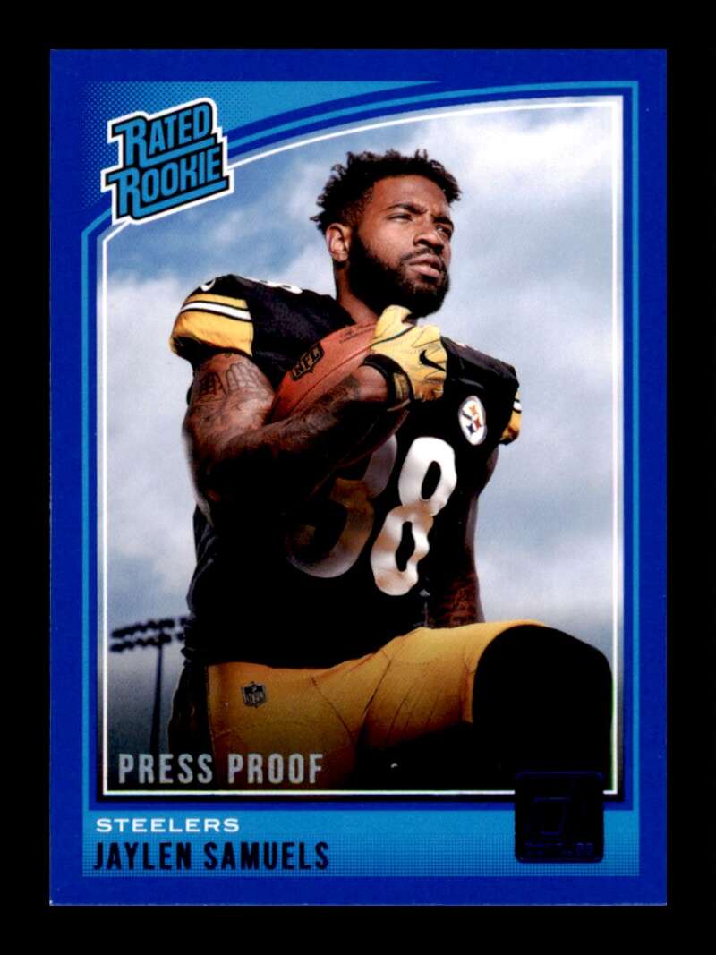 Load image into Gallery viewer, 2018 Donruss Press Proof Blue Jaylen Samuels #334 Rookie RC SP Steelers  Image 1
