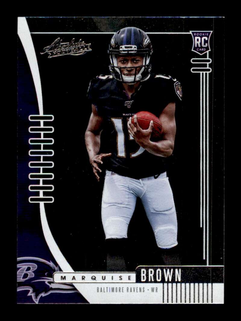 Load image into Gallery viewer, 2019 Panini Absolute Marquise Brown #127 Rookie RC Baltimore Ravens Image 1
