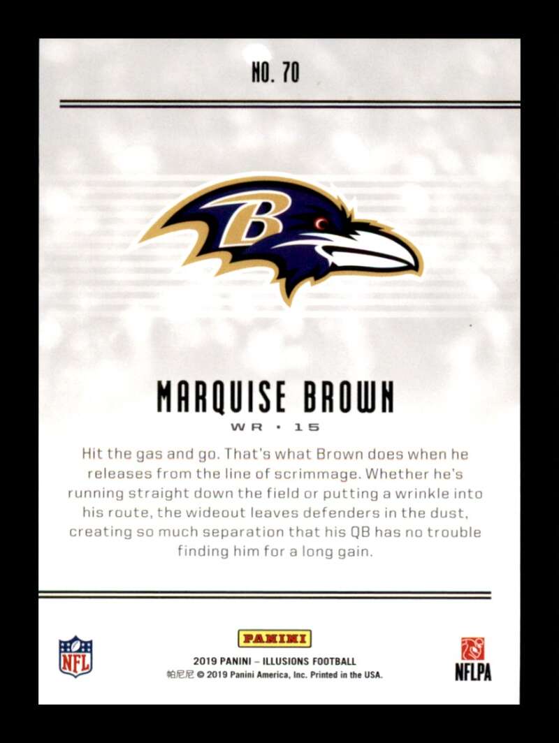 Load image into Gallery viewer, 2019 Panini Illusions Marquise Brown #70 Rookie RC Baltimore Ravens Image 2
