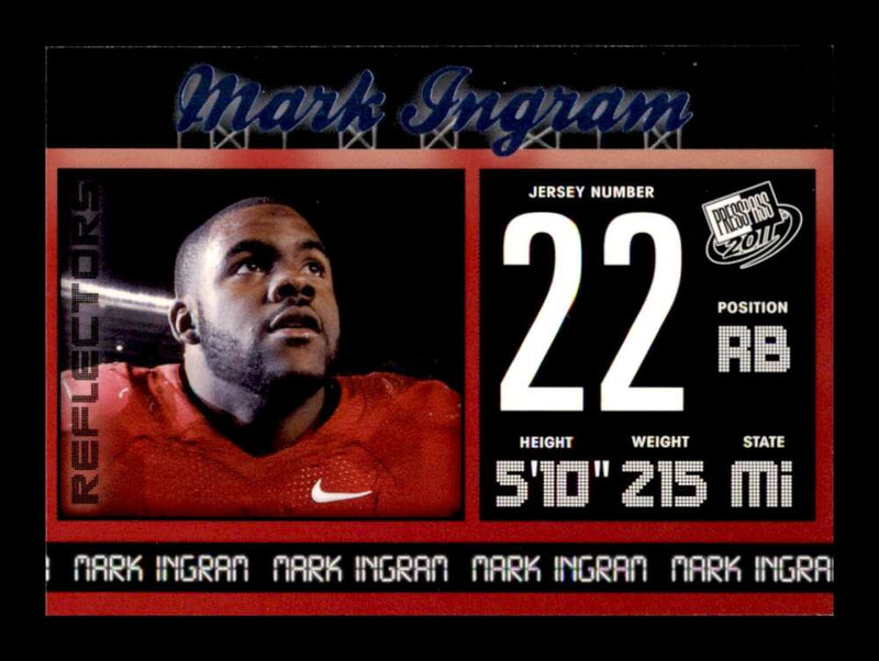 Load image into Gallery viewer, 2011 Press Pass Reflectors Blue Mark Ingram #2 Rookie RC Alabama Crimson Tide Image 1
