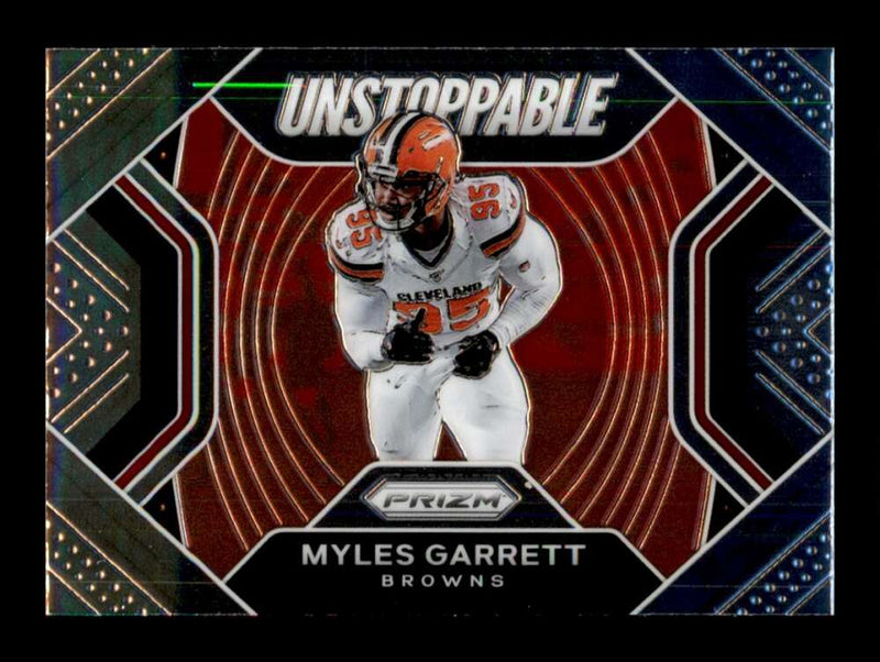 Load image into Gallery viewer, 2020 Panini Prizm Unstoppable Myles Garrett #9 Cleveland Browns Image 1
