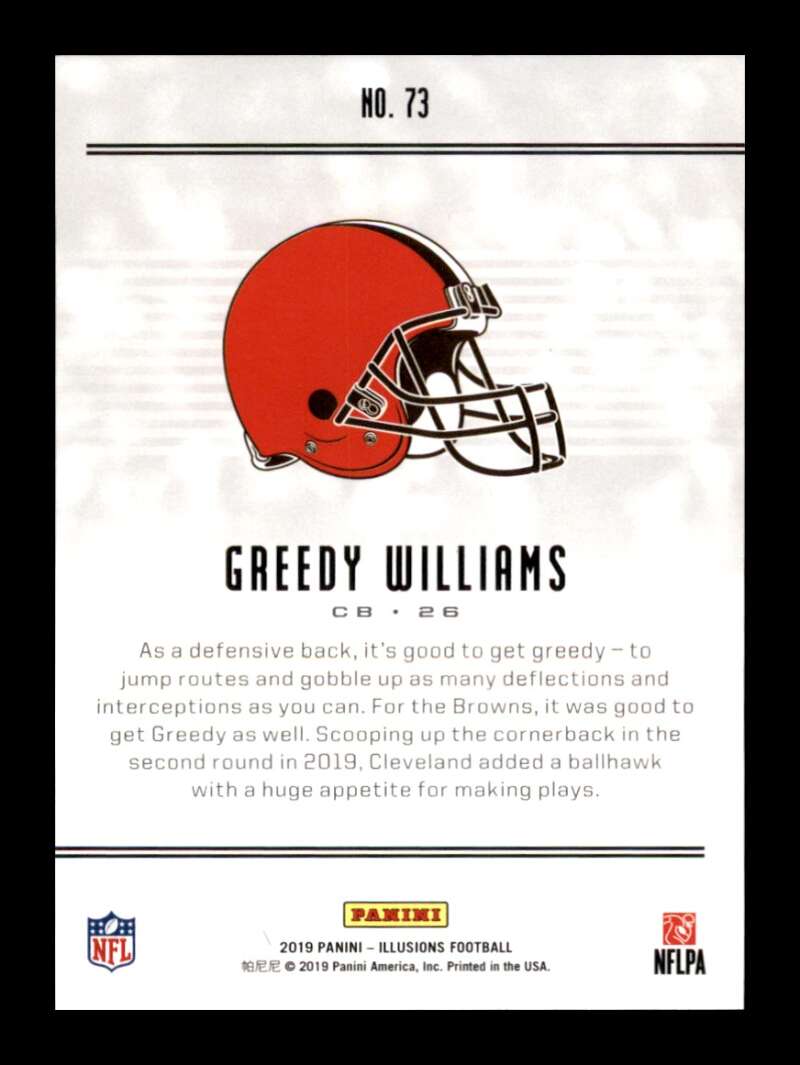 Load image into Gallery viewer, 2019 Panini Illusions Greedy Williams #73 Rookie RC Cleveland Browns Image 2
