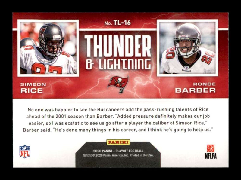 Load image into Gallery viewer, 2020 Panini Playoff Thunder &amp; Lightning Ronde Barber Simeon Rice #TL-16  Image 2
