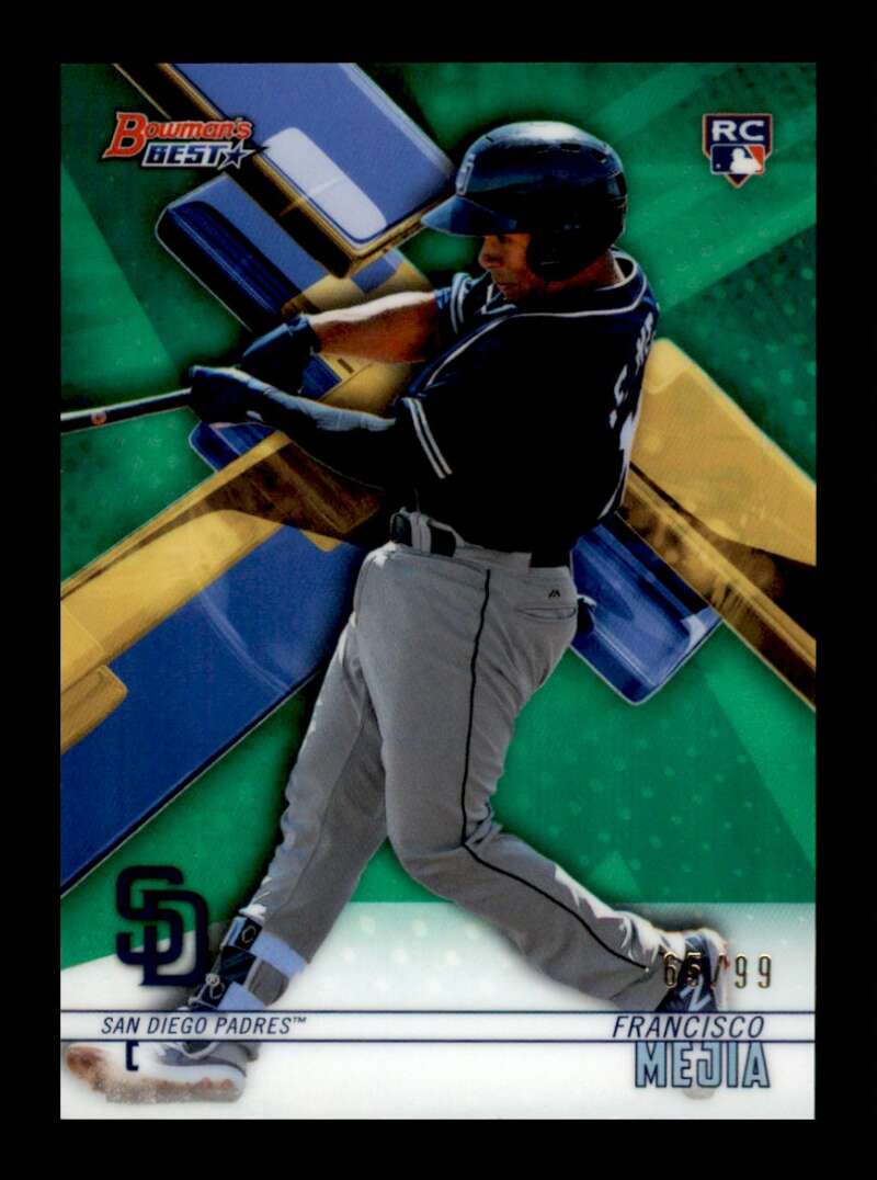 Load image into Gallery viewer, 2018 Bowman&#39;s Best Green Refractor Francisco Mejia #56 Rookie RC /99 Padres  Image 1
