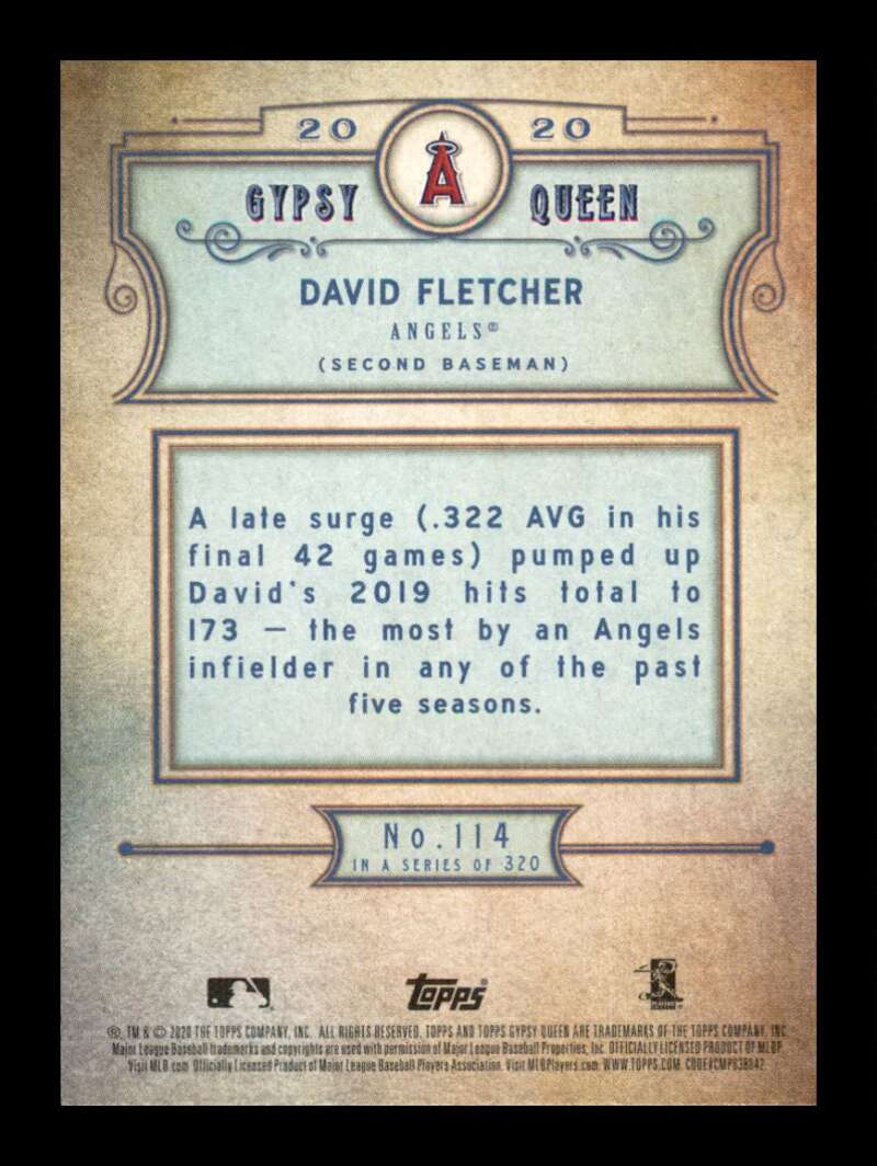 Load image into Gallery viewer, 2020 Topps Gypsy Queen David Fletcher #114 Los Angeles Angels Image 2
