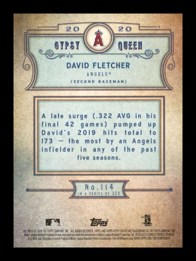 Load image into Gallery viewer, 2020 Topps Gypsy Queen David Fletcher #114 Los Angeles Angels Image 2
