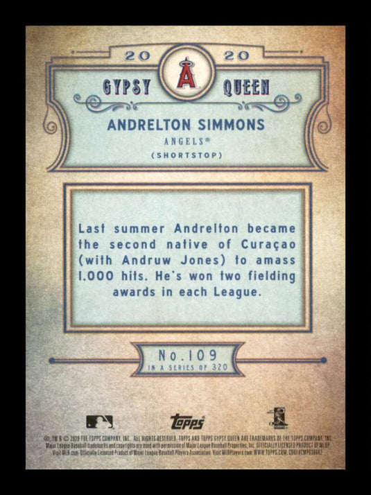 2020 Topps Gypsy Queen Andrelton Simmons