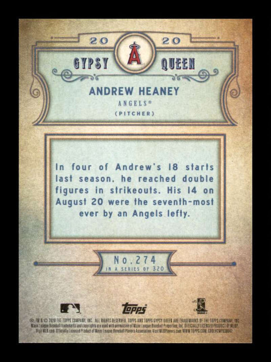 2020 Topps Gypsy Queen Andrew Heaney 