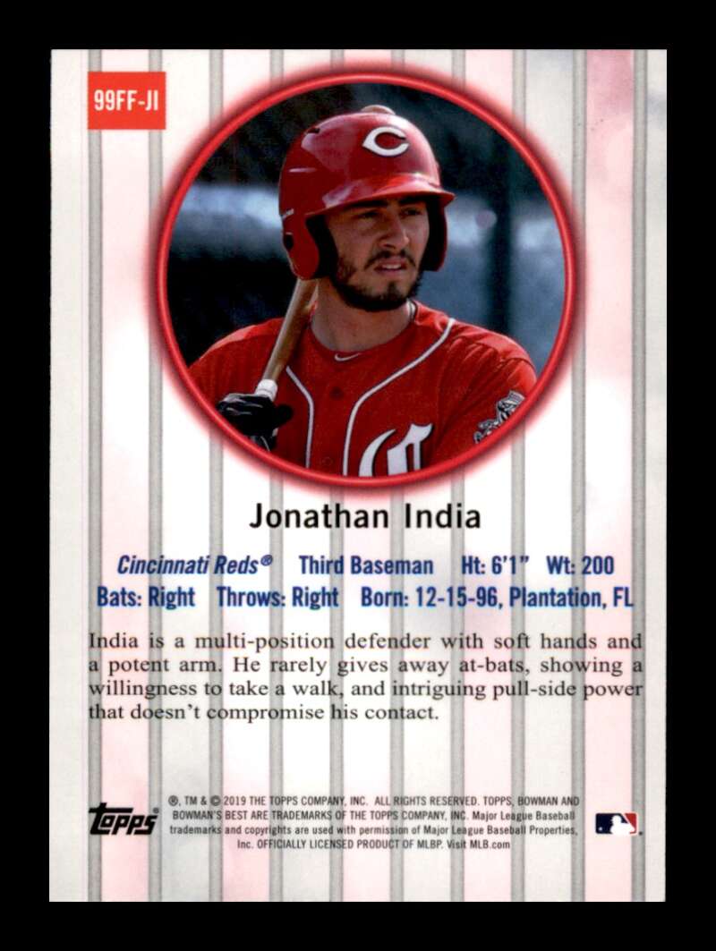 Load image into Gallery viewer, 2019 Bowman&#39;s Best Franchise Favorites Jonathan India #99FF-JI Cincinnati Reds Image 2
