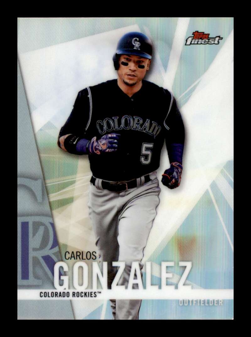 Load image into Gallery viewer, 2017 Topps Finest Refractor Carlos Gonzalez #77 SP Colorado Rockies Image 1
