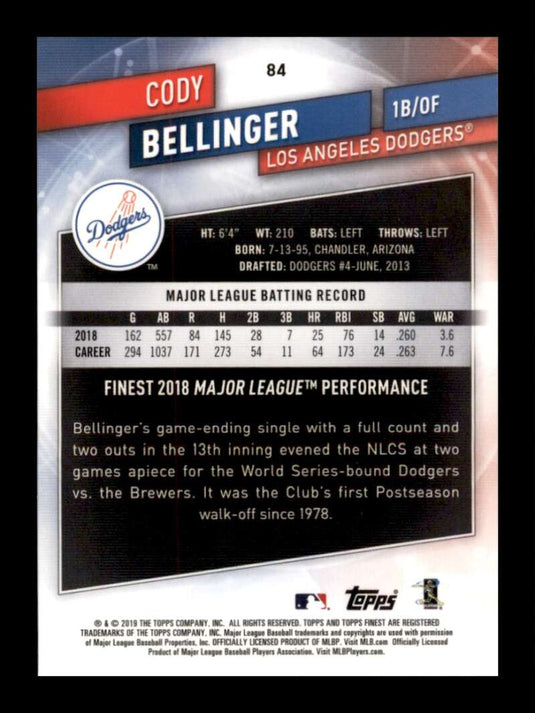 2019 Finest Cody Bellinger 