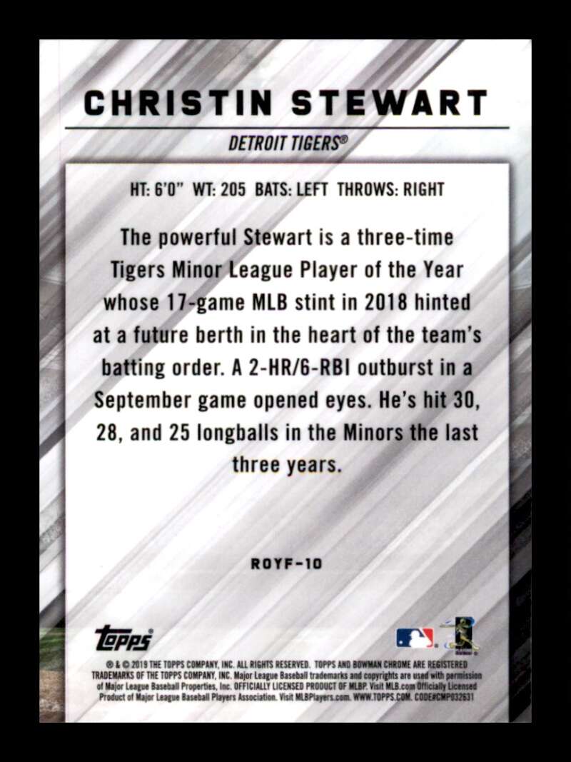 Load image into Gallery viewer, 2019 Bowman Chrome ROY Favorites Christin Stewart #ROYF-10 Rookie RC  Image 2
