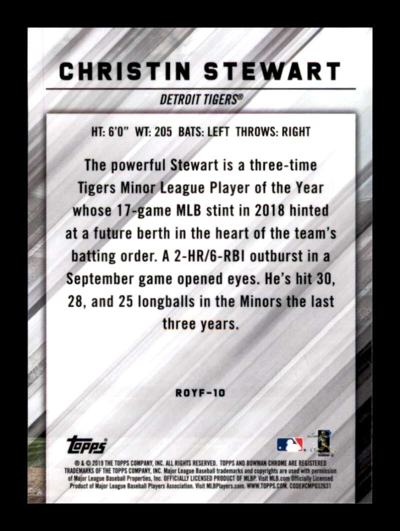 Load image into Gallery viewer, 2019 Bowman Chrome ROY Favorites Christin Stewart #ROYF-10 Rookie RC Image 2
