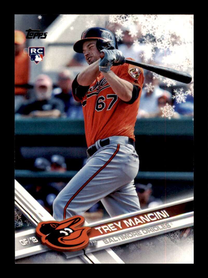 Load image into Gallery viewer, 2017 Topps Holiday Trey Mancini #HMW90 Rookie RC Baltimore Orioles Image 1
