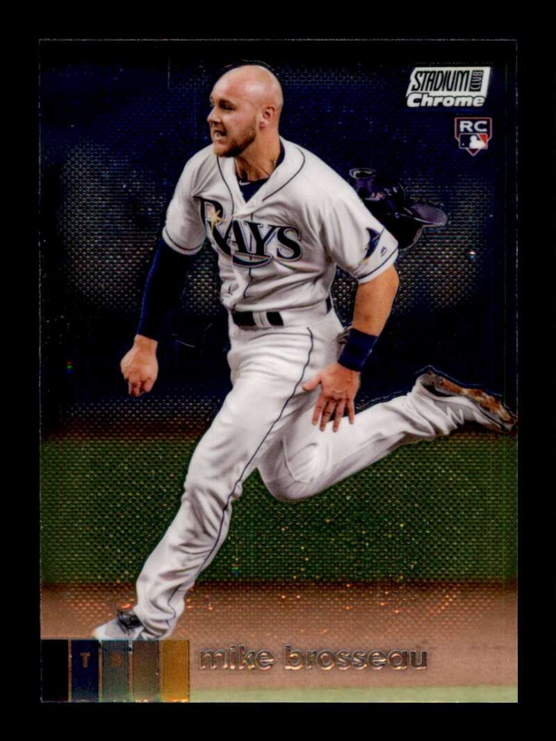 Load image into Gallery viewer, 2020 Topps Stadium Club Chrome Mike Brosseau #80 Rookie RC Tampa Bay Rays Image 1
