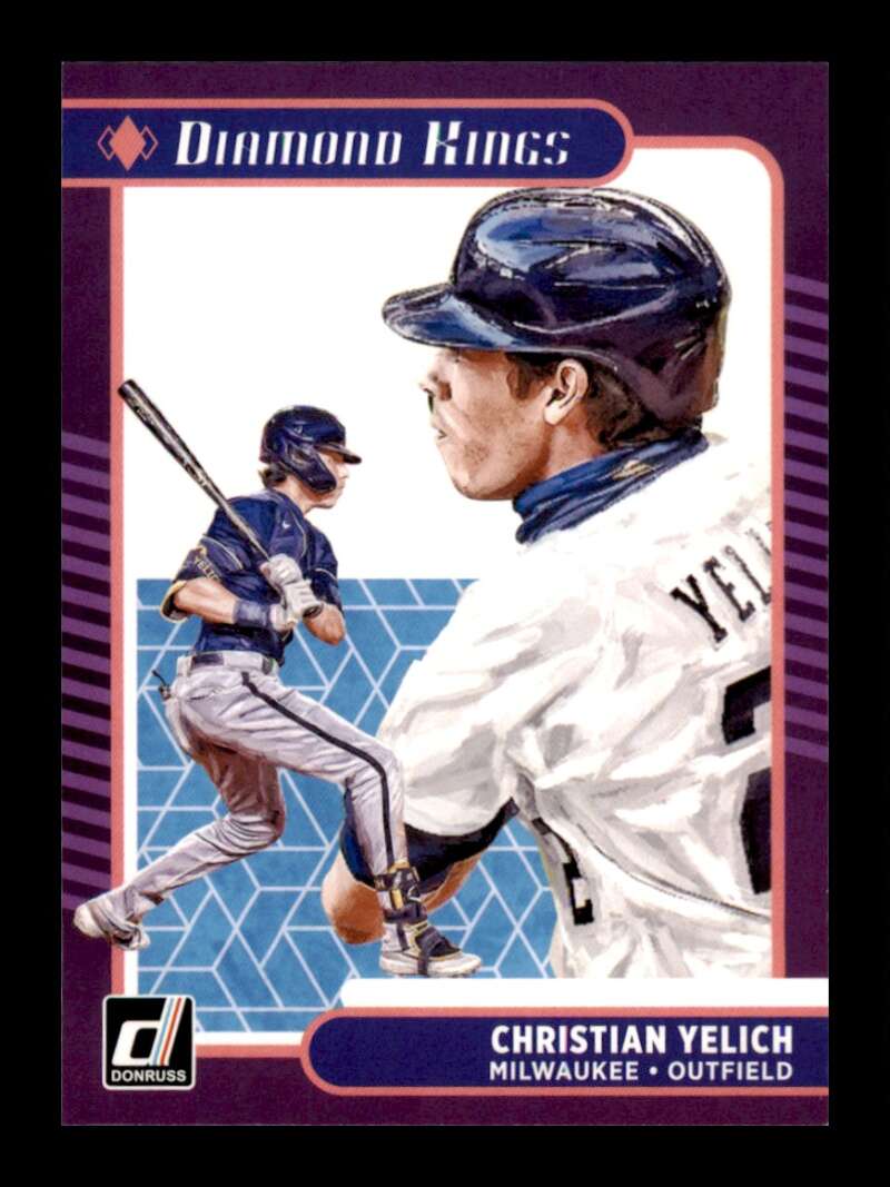 Load image into Gallery viewer, 2021 Donruss Diamond Kings Christian Yelich #24 Milwaukee Brewers Image 1
