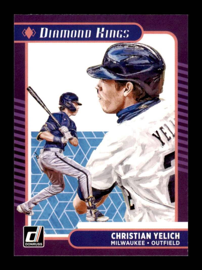 Load image into Gallery viewer, 2021 Donruss Diamond Kings Christian Yelich #24 Milwaukee Brewers Image 1
