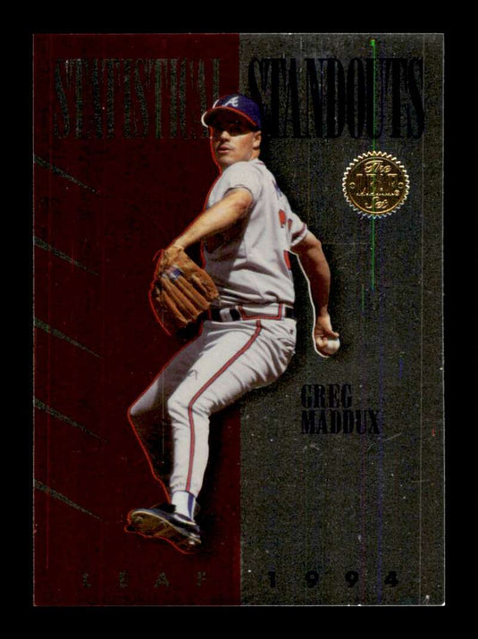 1994 Donruss Statistical Standouts Greg Maddux