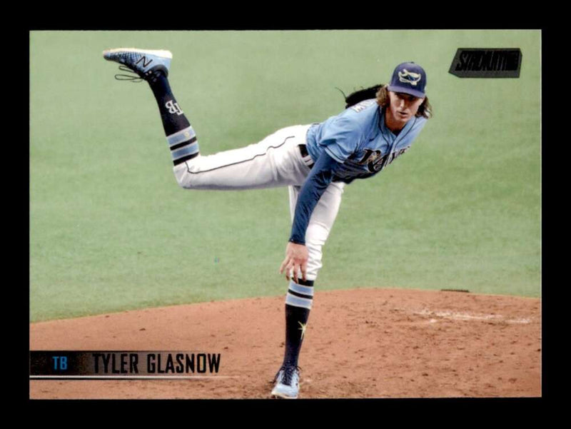 Load image into Gallery viewer, 2021 Topps Stadium Club Black Foil Tyler Glasnow #162 Tampa Bay Rays Image 1
