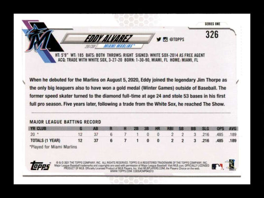 2021 Topps Eddy Alvarez