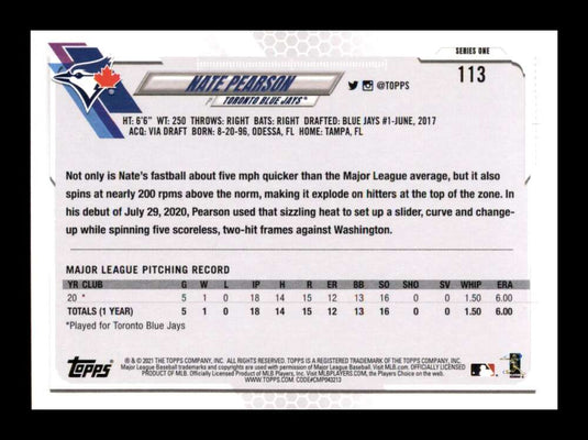 2021 Topps Nate Pearson 