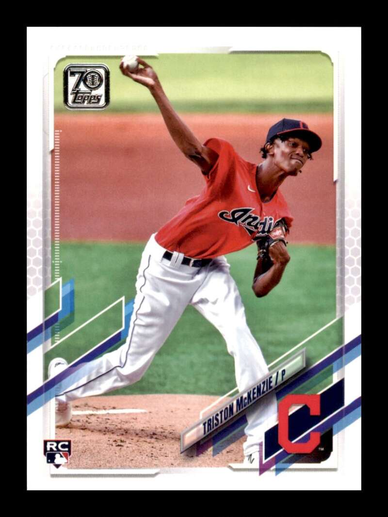 Load image into Gallery viewer, 2021 Topps Triston McKenzie #319 Rookie RC Cleveland Indians Image 1
