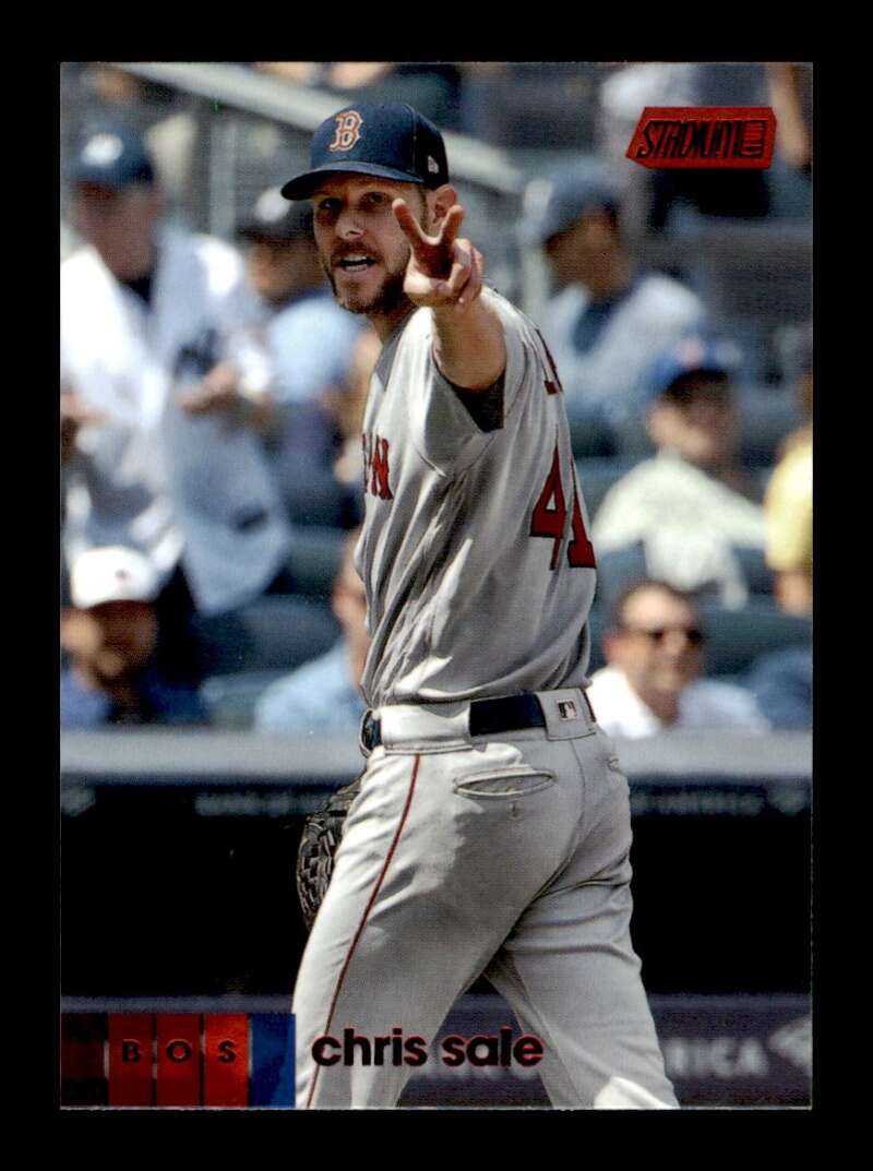 Load image into Gallery viewer, 2020 Topps Stadium Club Red Chris Sale #10 Boston Red Sox Image 1
