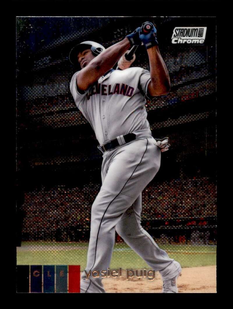 Load image into Gallery viewer, 2020 Topps Stadium Club Chrome Yasiel Puig #177 Cleveland Indians Image 1
