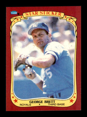 1986 Fleer Star Stickers George Brett 