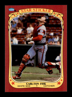 1986 Fleer Star Stickers Carlton Fisk 