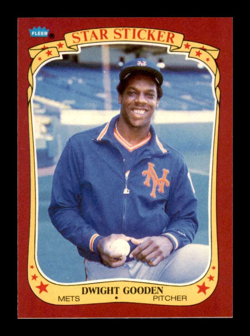 Load image into Gallery viewer, 1986 Fleer Star Stickers Dwight Gooden #46 New York Mets Image 1
