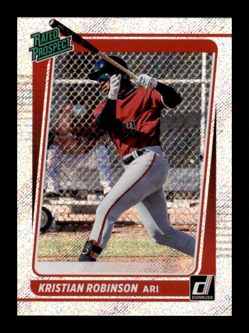 Load image into Gallery viewer, 2021 Donruss Rated Prospects Rapture Kristian Robinson #RP8 Arizona Diamondbacks Image 1
