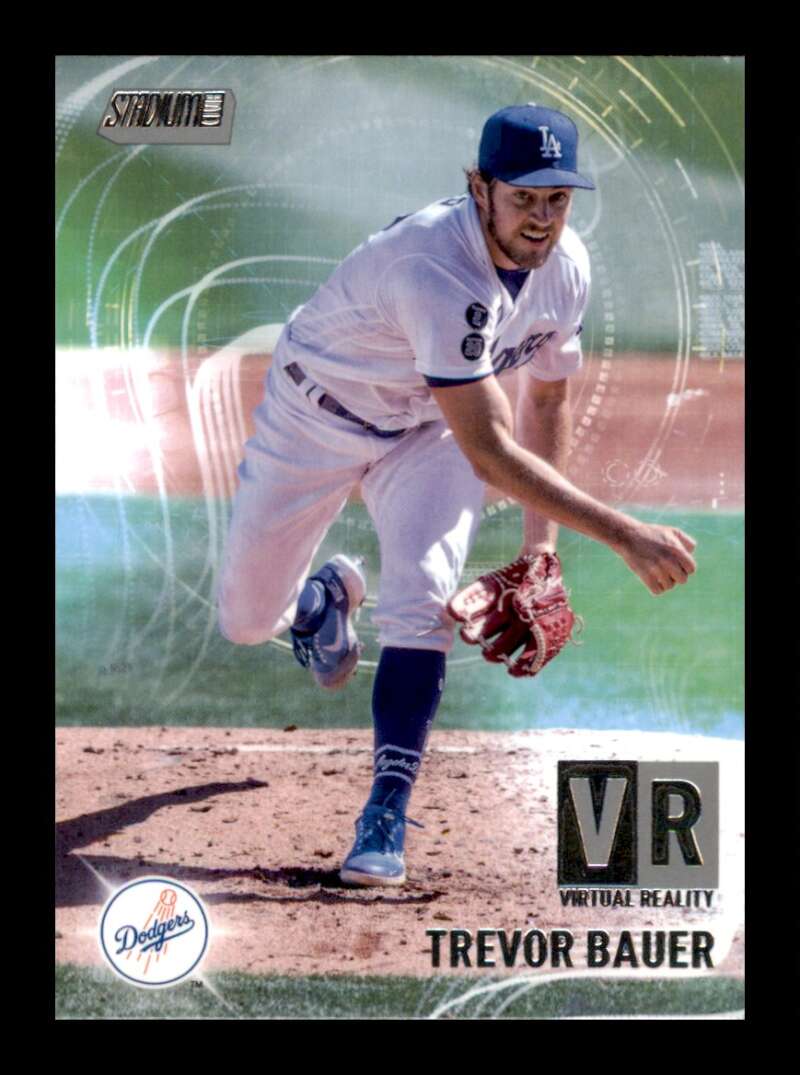 Load image into Gallery viewer, 2021 Topps Stadium Club Virtual Reality Trevor Bauer #VR-17 Los Angeles Dodgers Image 1
