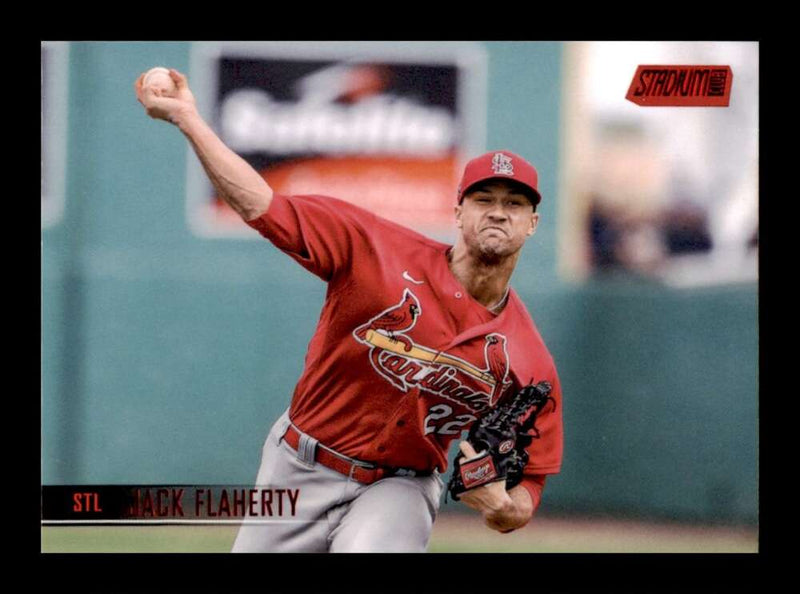 Load image into Gallery viewer, 2021 Topps Stadium Club Red Foil Jack Flaherty #42 St. Louis Cardinals Image 1
