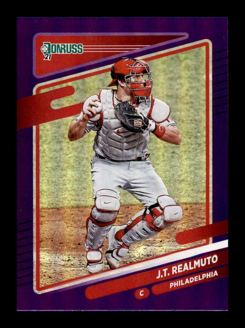 Load image into Gallery viewer, 2021 Donruss Holo Purple J.T. Realmuto #152 Philadelphia Phillies Image 1
