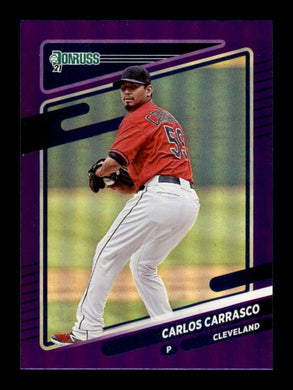 2021 Donruss Holo Purple Carlos Carrasco 