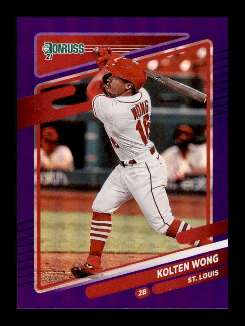 Load image into Gallery viewer, 2021 Donruss Holo Purple Kolten Wong #83 St. Louis Cardinals Image 1
