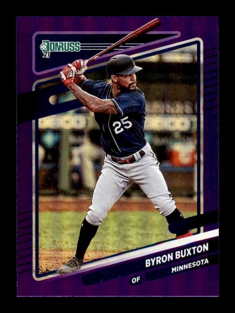 Load image into Gallery viewer, 2021 Donruss Holo Purple Byron Buxton #136 Minnesota Twins Image 1
