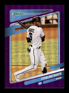 2021 Donruss Holo Purple Starling Marte 