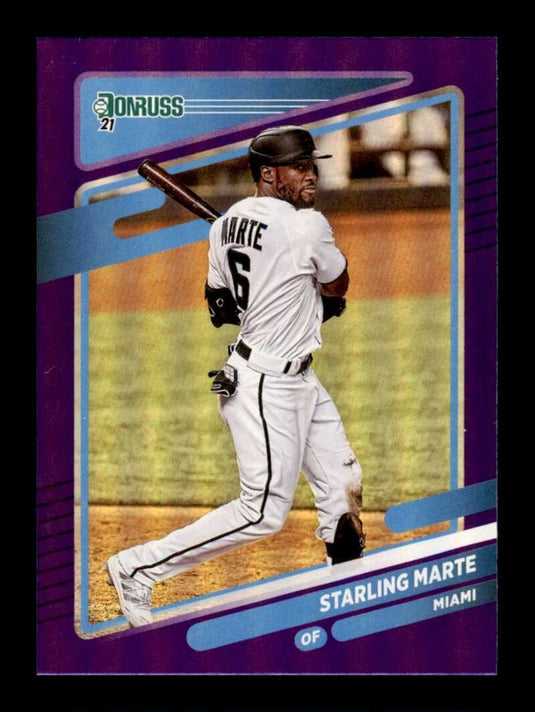 2021 Donruss Holo Purple Starling Marte