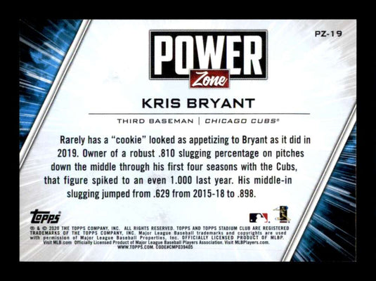 2020 Topps Stadium Club Power Zone Kris Bryant