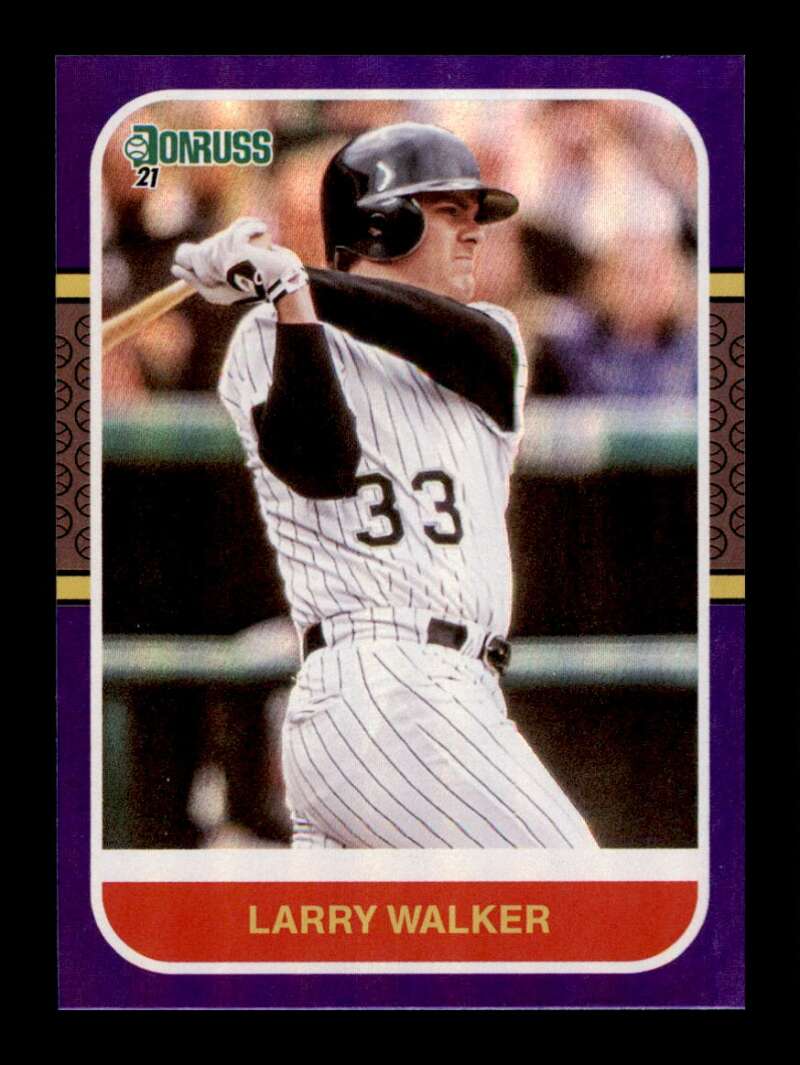 Load image into Gallery viewer, 2021 Donruss Purple Holo Larry Walker #227 Colorado Rockies Image 1
