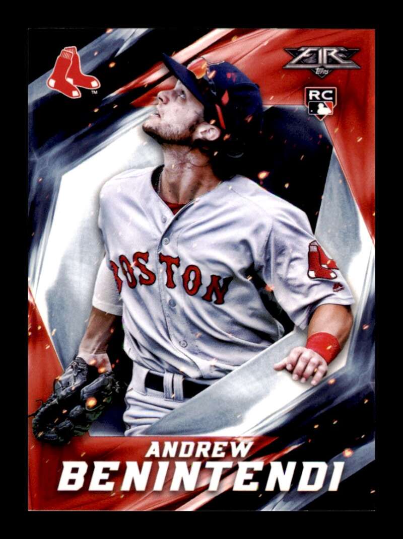 Load image into Gallery viewer, 2017 Topps Fire Andrew Benintendi #65 Rookie RC Boston Red Sox Image 1
