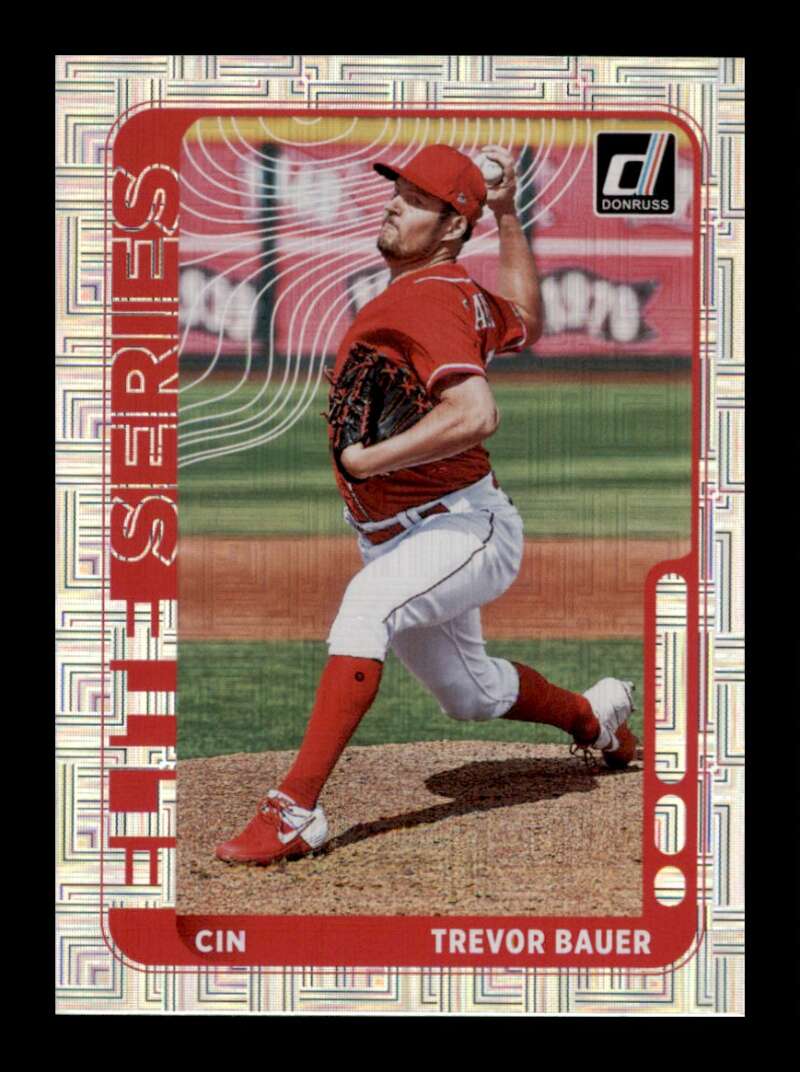 Load image into Gallery viewer, 2021 Donruss Elite Series Vector Trevor Bauer #ES5 Cincinnati Reds Image 1
