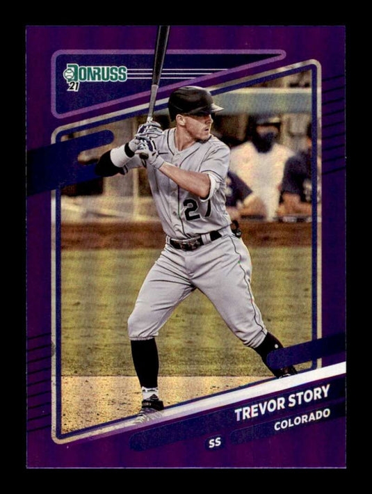 2021 Donruss Holo Purple Trevor Story 