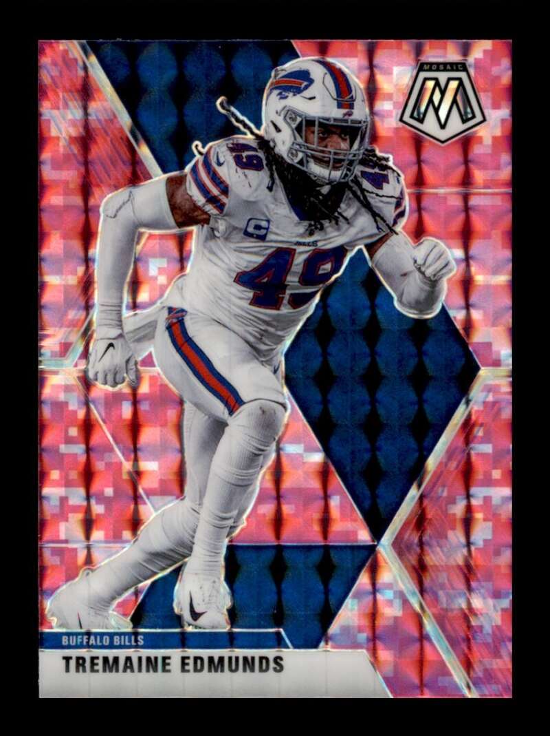 Load image into Gallery viewer, 2020 Panini Mosaic Pink Camo Prizm Tremaine Edmunds #30 Buffalo Bills Image 1
